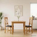 Spisestuestol TIEL 2 stk. Massivt Eg Træ Sort 45 x 54 x 105 cm