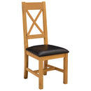 Spisestuestol 2 pcs Massivt Eg Træ Sort 45 x 54 x 105 cm