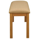 Spisebænk 95 x 32 x 45 cm Massivt Eg Træ Beige