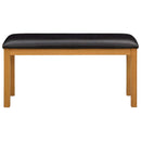 Spisebænk 95 x 32 x 45 cm Massivt Eg Træ Sort