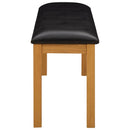 Spisebænk 95 x 32 x 45 cm Massivt Eg Træ Sort