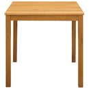 Spisebord 75 x 75 x 75,5 cm Massivt Eg Træ Naturfarvet