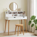 Makeupbord Sæt FAUSKE 2 pcs Hvid 100 x 50 x 103,5 cm