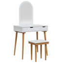 Makeupbord Sæt FAUSKE 3 pcs Hvid 76 x 50 x 143 cm