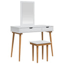 Makeupbord Sæt FAUSKE 3 pcs Hvid 100 x 50 x 143 cm