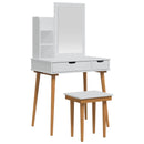 Makeupbord Sæt FAUSKE 4 pcs Hvid 76 x 50 x 143 cm