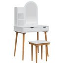 Makeupbord Sæt FAUSKE 4 pcs Hvid 76 x 50 x 143 cm