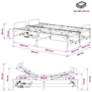 Elektrisk Justerbar Sengetramme Sort 120 x 190 cm Stål