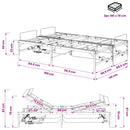 Elektrisk Justerbar Sengetramme Sort 140 x 190 cm Stål