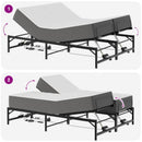 Elektrisk Justerbar Sengetramme Sort 140 x 200 cm Stål