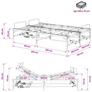 Elektrisk Justerbar Sengetramme Sort 140 x 200 cm Stål