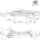 Elektrisk Justerbar Sengetramme Sort 180 x 200 cm Stål