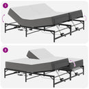 Elektrisk Justerbar Sengetramme Sort 90 x 213 cm Stål