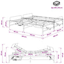 Elektrisk Justerbar Sengetramme Sort 96 x 200 cm Stål