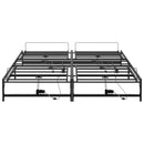 Elektrisk Justerbar Sengetramme Sort 200 x 200 cm Stål
