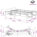Elektrisk Justerbar Sengetramme Hvid 120 x 200 cm Stål