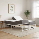 Elektrisk Justerbar Sengetramme Hvid 137 x 190 cm Stål
