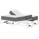 Elektrisk Justerbar Sengetramme Hvid 137 x 190 cm Stål