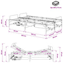 Elektrisk Justerbar Sengetramme Hvid 150 x 200 cm Stål