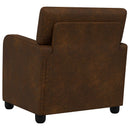 Lænestol Brun Faux Suede Læder