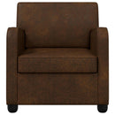 Lænestol Brun Faux Suede Læder
