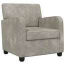 Lænestol Lysegrå Faux Suede Læder