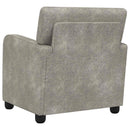 Lænestol Lysegrå Faux Suede Læder