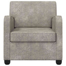 Lænestol Lysegrå Faux Suede Læder