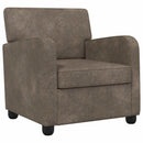 Lænestol Mørkegrå Faux Suede Læder