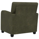 Lænestol Army Grøn Faux Suede Læder
