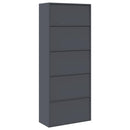 Opbevaringsskab 2 stk. Antracit 90 x 40 x 220 cm Stål Låses