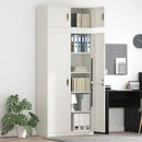 Opbevaringsskab 2 stk. Hvid 90 x 40 x 220 cm Stål Låses