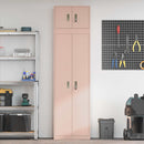 Opbevaringsskab 2 stk. Lyserød 60 x 40 x 220 cm Stål Låses