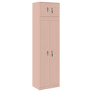 Opbevaringsskab 2 stk. Lyserød 60 x 40 x 220 cm Stål Låses