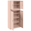 Opbevaringsskab 2 stk. Lyserød 90 x 40 x 210 cm Stål Låses