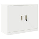 Opbevaringsskab 2 stk. Hvid 90 x 40 x 210 cm Stål Låses