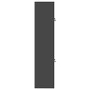 Opbevaringsskab 2 stk. Sort 60 x 40 x 175 cm Stål Låses