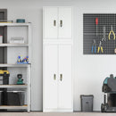 Opbevaringsskab 2 stk. 60 x 40 x 210 cm Stål Låses