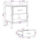 Natskab Sort eg 40 x 30 x 50 cm Konstrueret træ