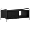 Sofabord Sort eg 90 x 49 x 41 cm Konstrueret træ
