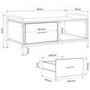 Sofabord Artisan-eg 90 x 49 x 41 cm Konstrueret træ