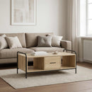 Sofabord Sonoma-eg 99,5 x 49 x 41 cm Konstrueret træ