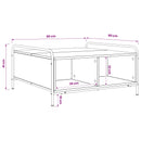 Sofabord Sort eg 50 x 49 x 41 cm Konstrueret træ