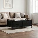 Sofabord Sort eg 99,5 x 49 x 41 cm Konstrueret træ