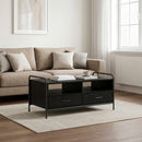 Sofabord Sort eg 99,5 x 49 x 46 cm Konstrueret træ