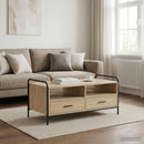 Sofabord Sonoma-eg 99,5 x 49 x 46 cm Konstrueret træ