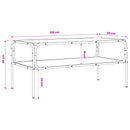 Sidebord Røget eg 100 x 50 x 46 cm Konstrueret træ