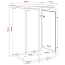 Sidebord Sort eg 40 x 31 x 55 cm Konstrueret træ