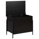 Opbevaringskasse Sort eg 80 x 40 x 49,5 cm Konstrueret træ