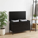 Opbevaringskasse Sort eg 80 x 40 x 49,5 cm Konstrueret træ